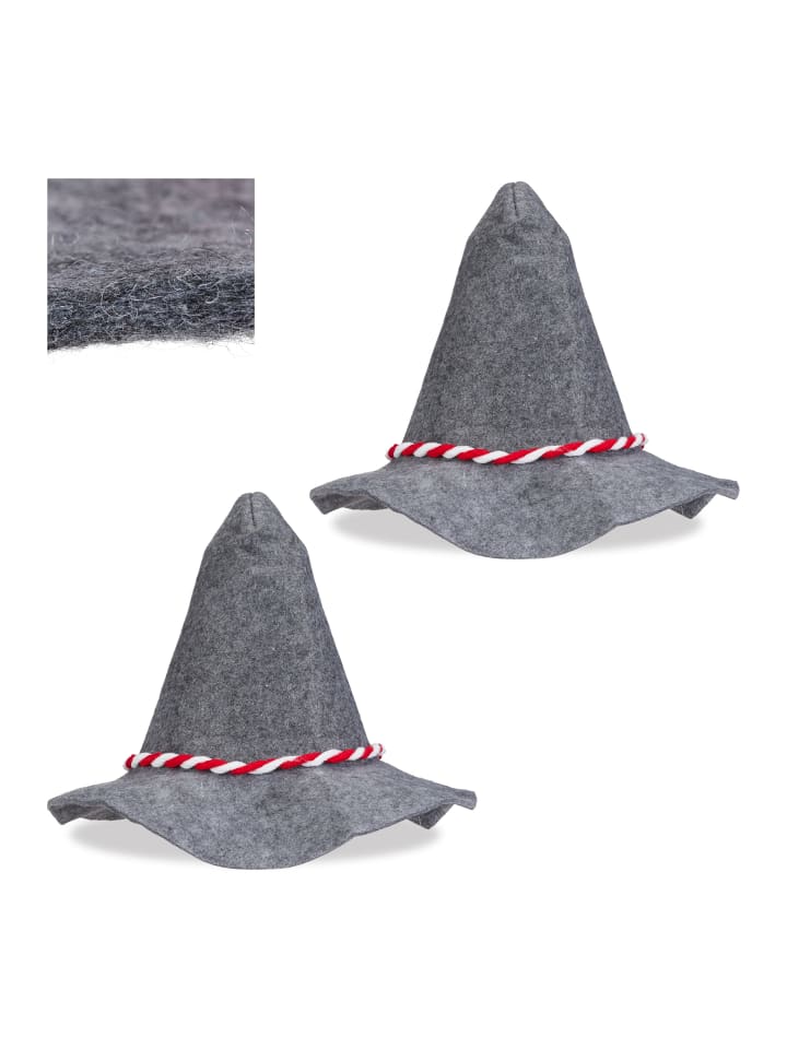 relaxdays 2x Seppelhut in Grau günstig kaufen onesize