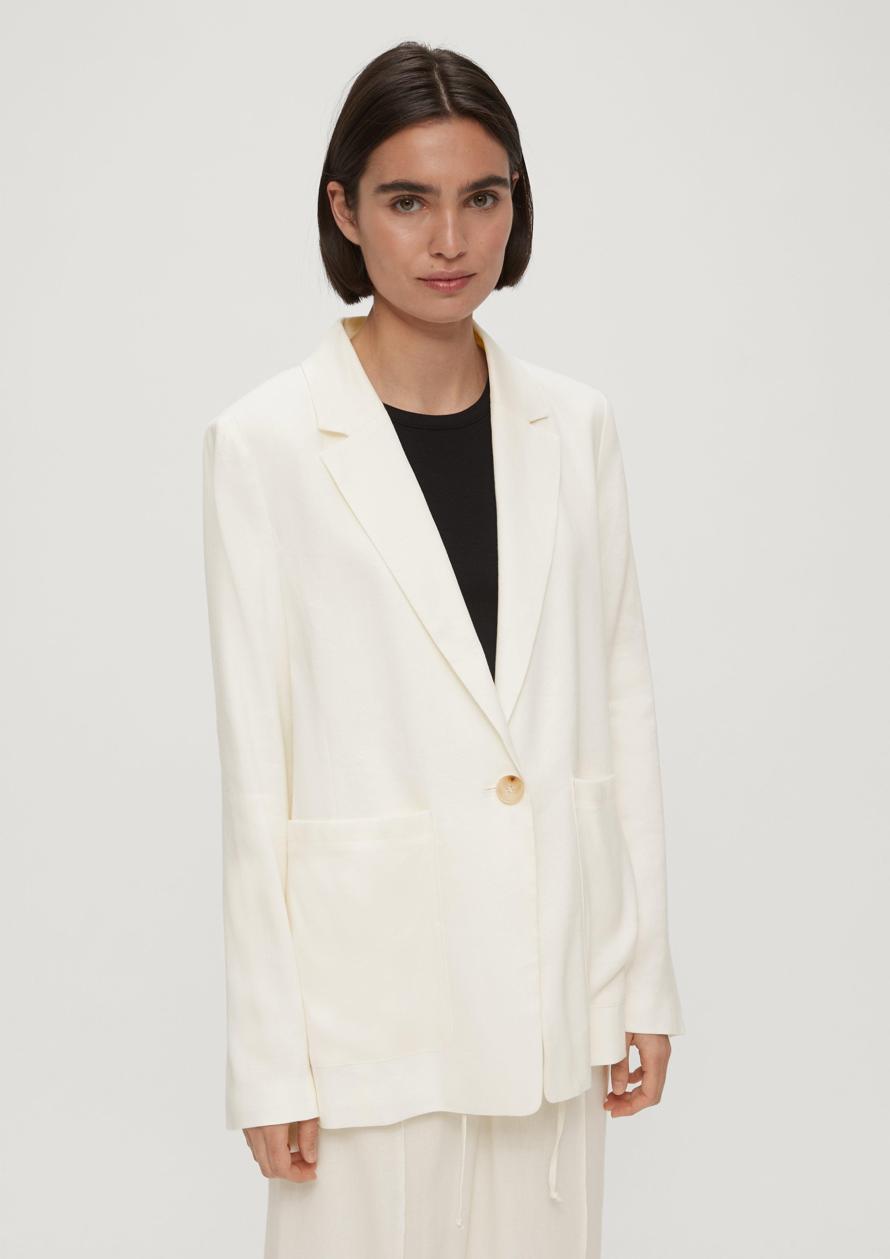 Langer Blazer aus Leinenmix  2131361-0200