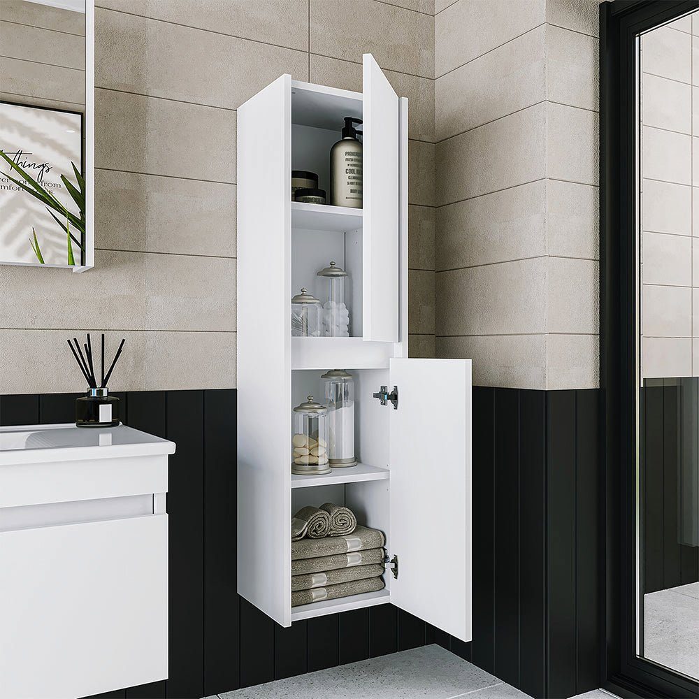 Roomart Badmöbel-Set, (Roomart, Badezimmermöbel, Hochschrank Badregal, in 5 Farben Badschrank)