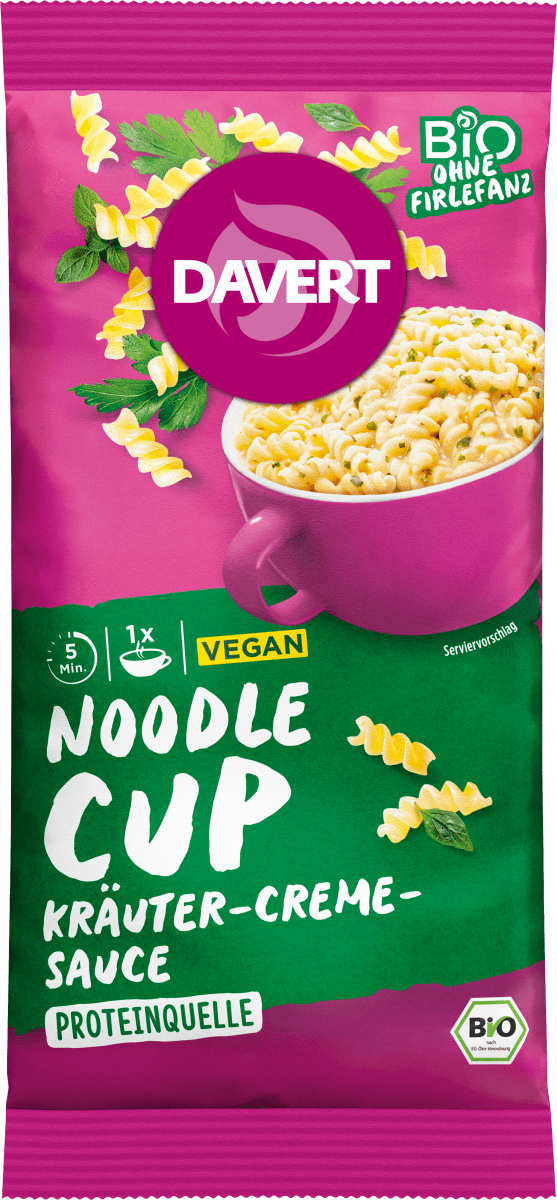Fertiggericht, Noodle Cup Kräuter-Creme-Sauce, 61 g
