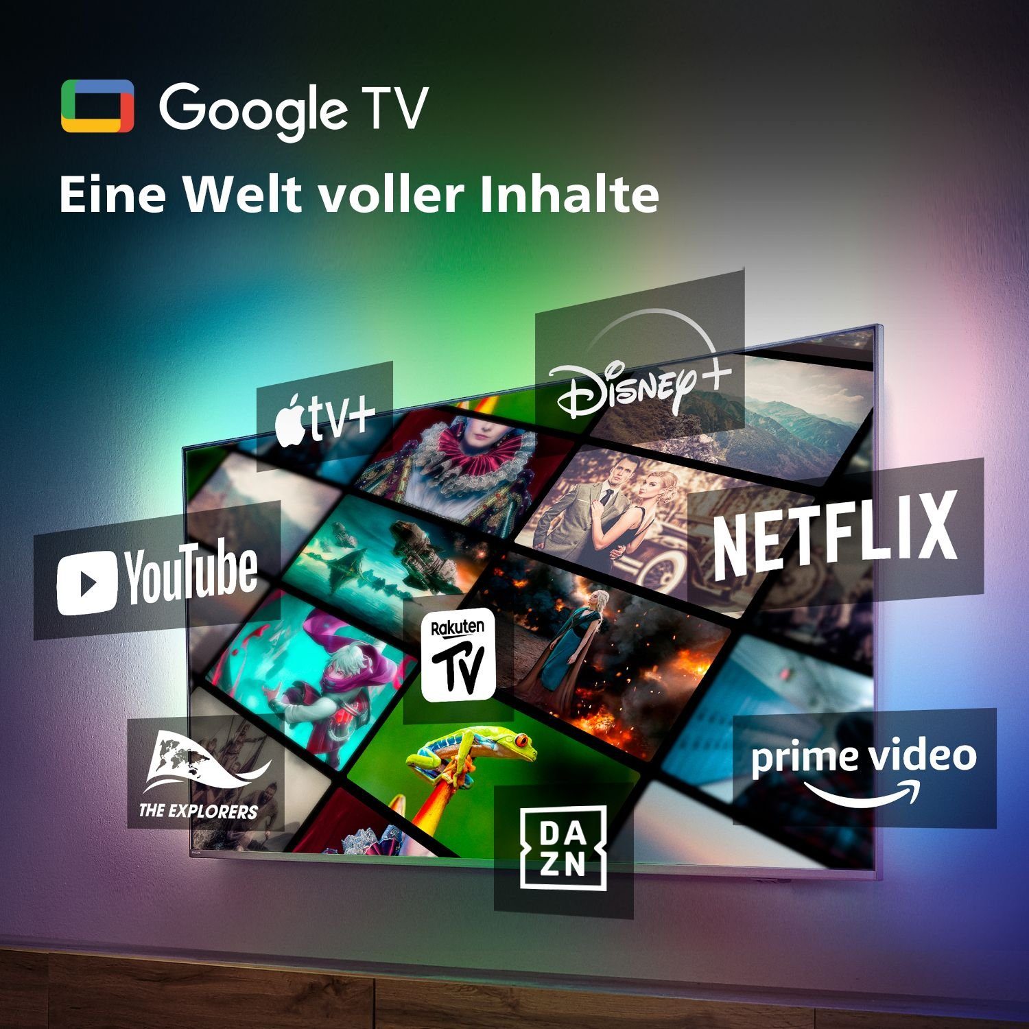 Philips 48OLED808/12 LED-Fernseher (122 cm/48 Zoll, 4K Ultra HD, Android TV, Smart-TV)