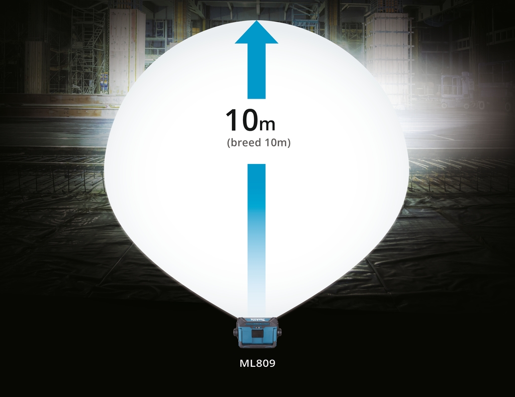 Makita DEADML809 DML809 LED-Lampe (AC/14,4/18 Volt) – Akku und Ladegerät nicht im Lieferumfang enthalten