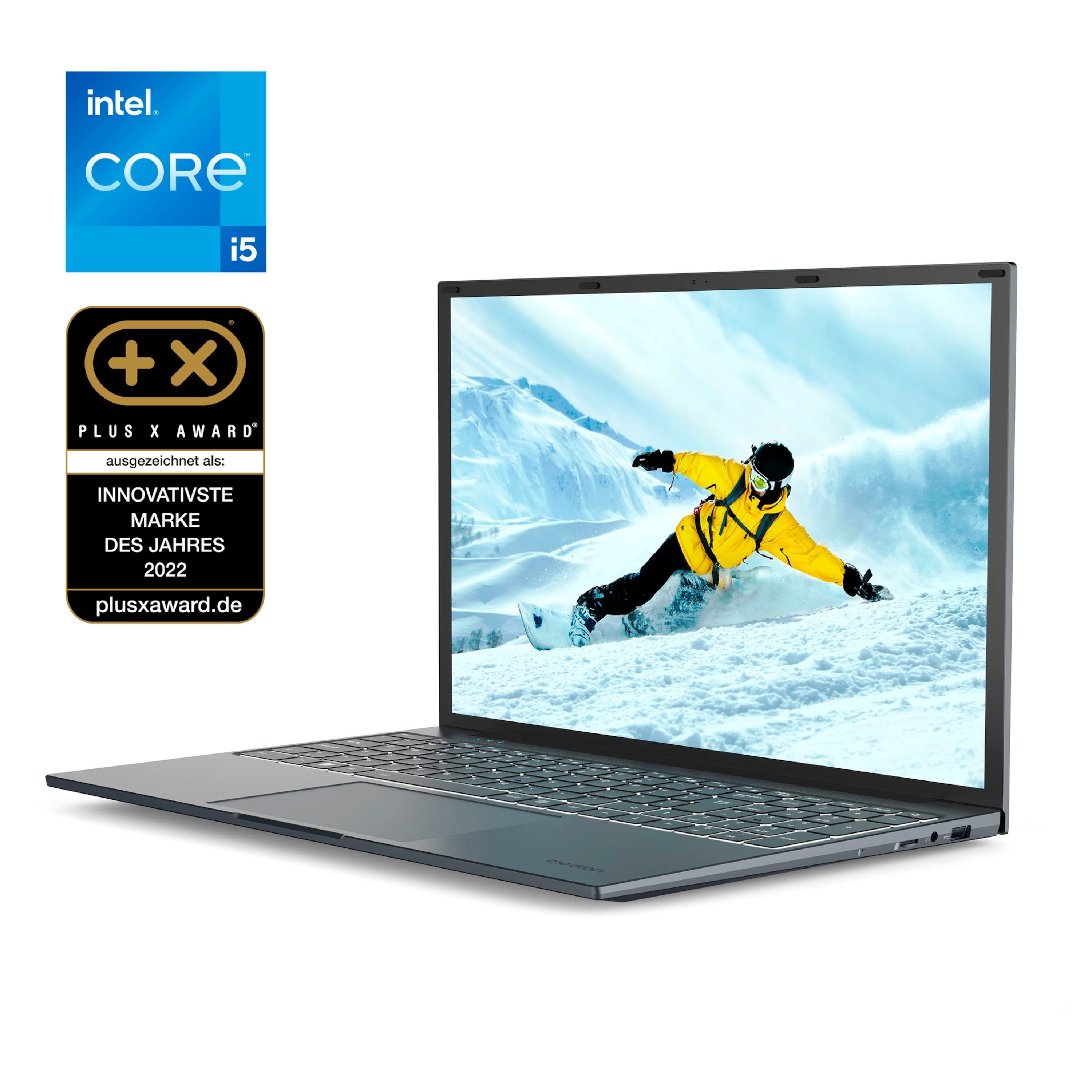 Medion® E16433 Notebook (40.6 cm/16 Zoll, Intel Core i5 1235U, Intel® UHD, 1000 GB SSD, Full-HD Display, 8GB, Windows 11, MD62599)