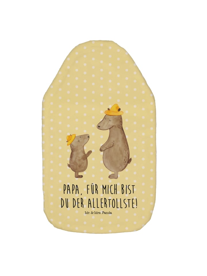 Mr. & Mrs. Panda Wärmflasche Bären mit Hut mit Spruch in Gelb Pastell günstig kaufen onesize