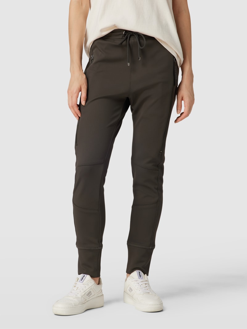 Sweatpants mit Tunnelzug Modell 'Future' in dunkelgrün
