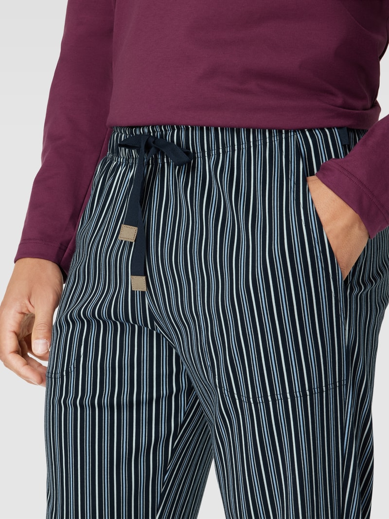 Pyjama-Hose mit elastischem Bund in blau