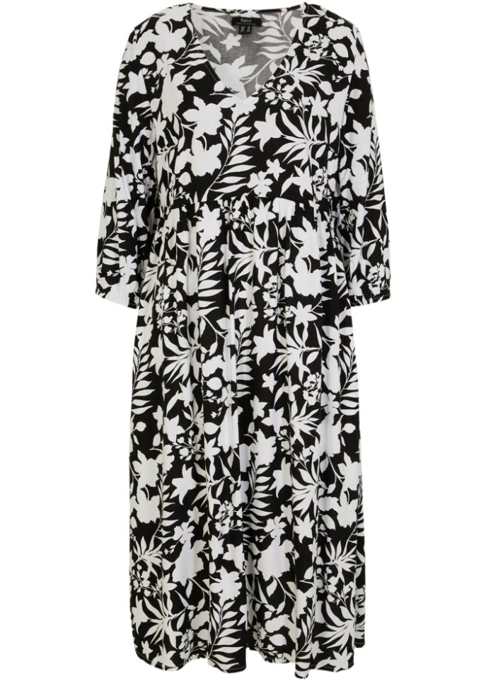 Midi-Kleid aus Viskose mit Taschen