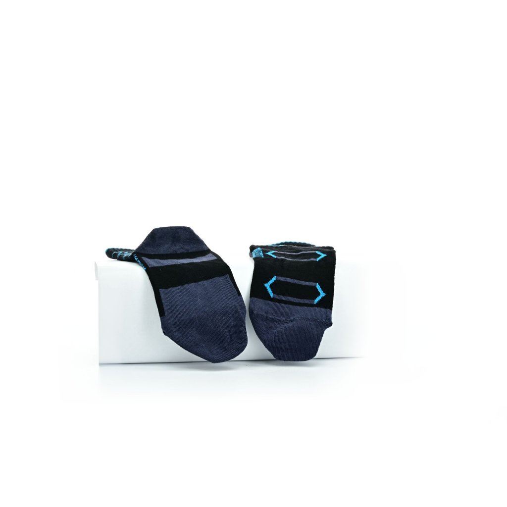 Footic Sport Hexagon Kids BF Black Turquoise Barfußsocken, 1 Paar