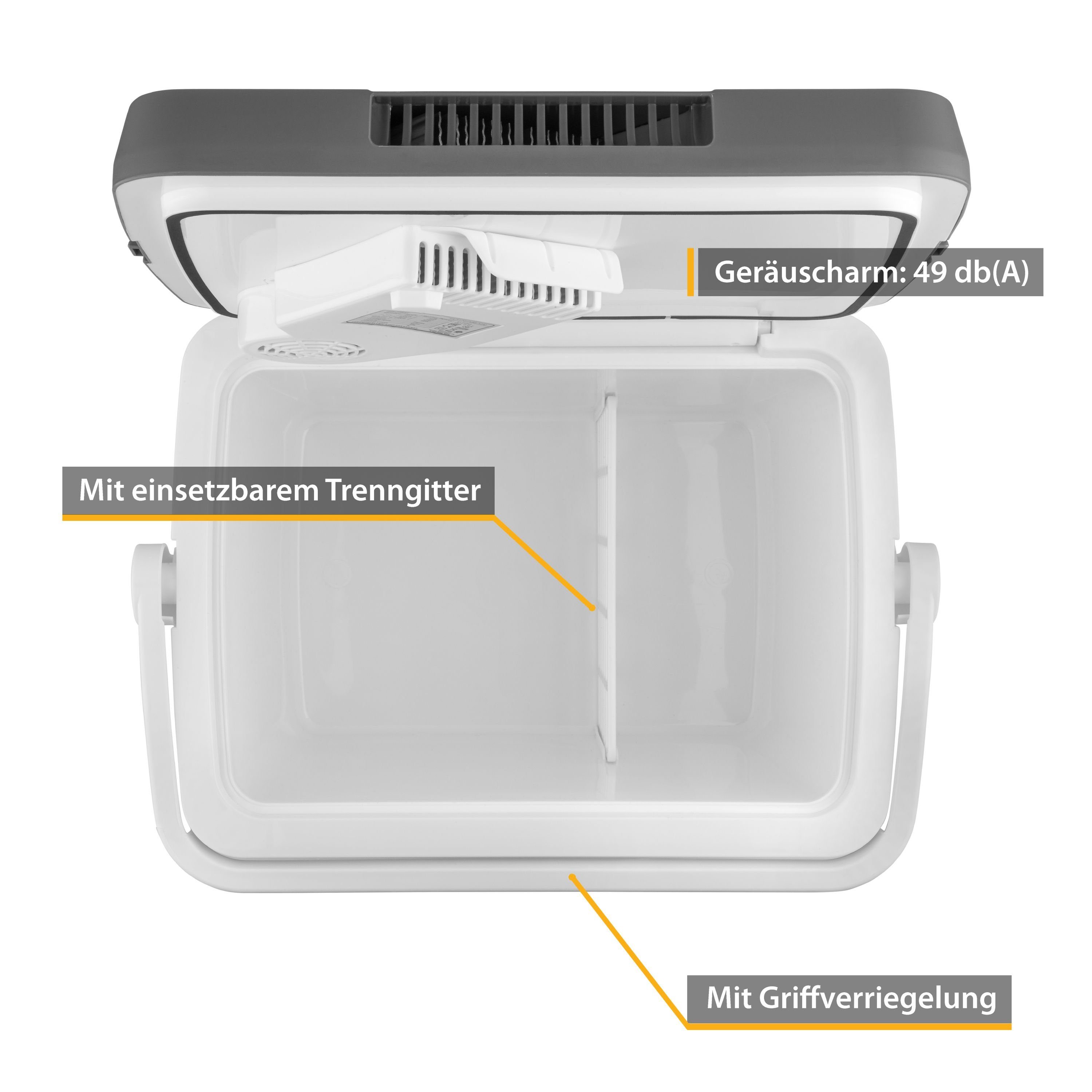 TZS FIRST AUSTRIA Elektrische Kühlbox elektrische Kühlbox, 32L, 12V /230V Anschluss, 12-V-Stecker fürs Auto, für Camping, Festivals, Reisen, mit Kühl- und Warmhaltefunktion