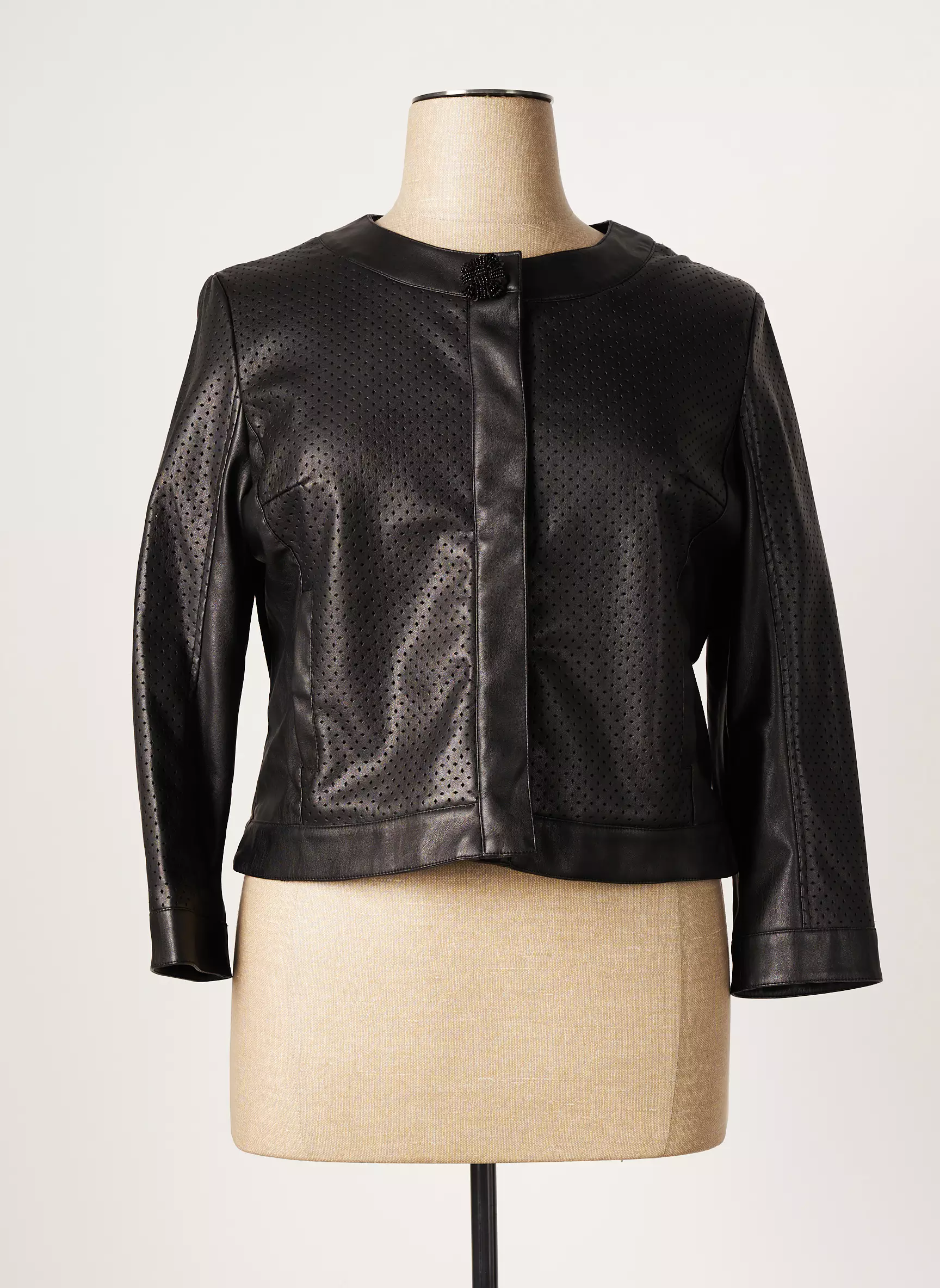 Luckylu Vestesimilicuir Femme couleur noir
