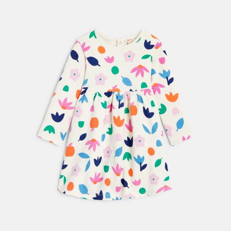 Robe bébé fille pointelle fleurie blanche Catimini