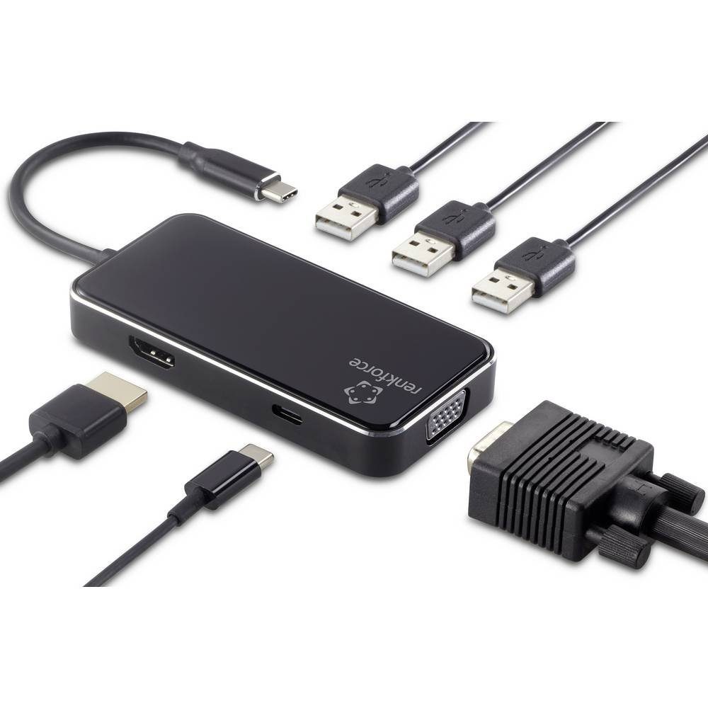 Renkforce Laptop-Dockingstation RF-230 6-in-1 USB-C® Dockingstation (bis 4K@30Hz, USB-C® Power Delivery