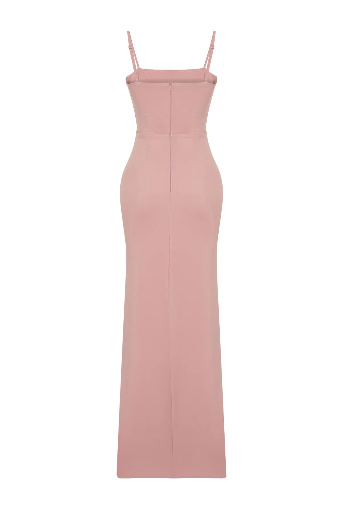 Trendyol Collection  Langes Abendkleid aus gewebten getrockneten Rosen TPRSS24AE00144