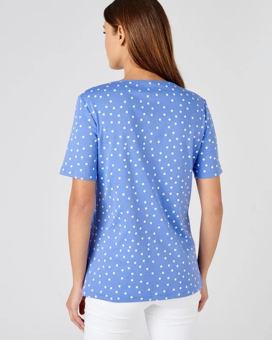 Tee-shirt col tunisien pur coton