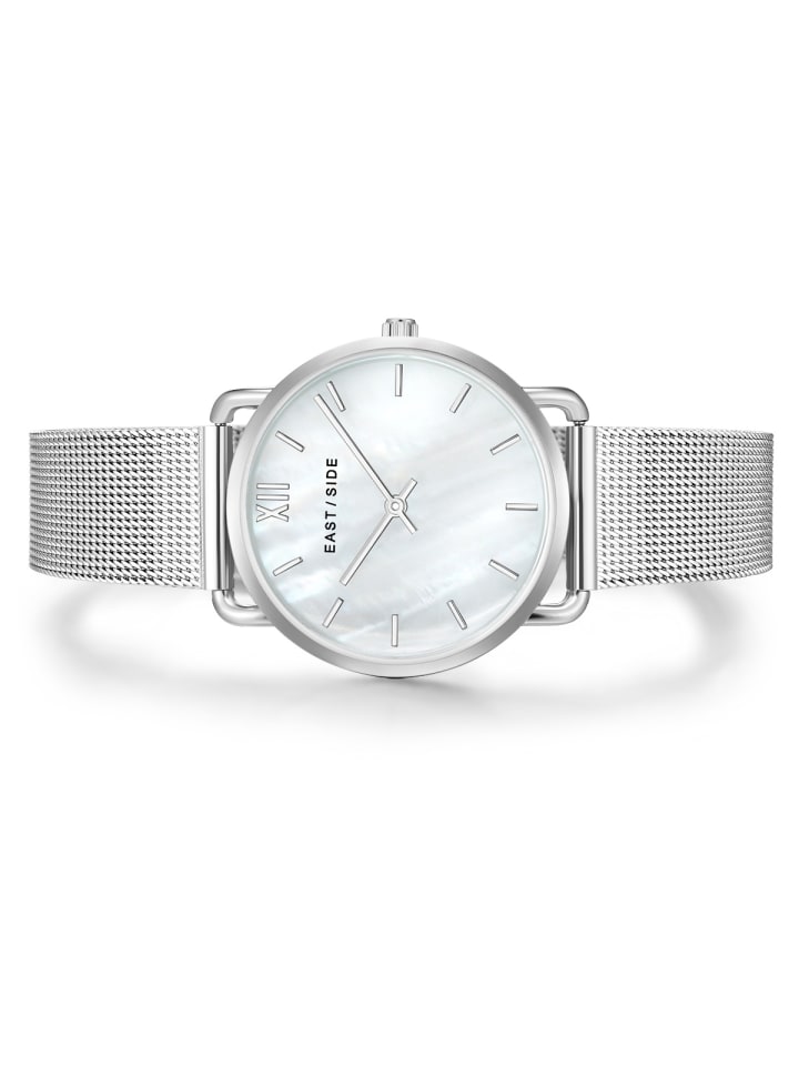 Eastside NY Damen Quarzuhr silber Edelstahl silber in silber günstig kaufen 20 cm