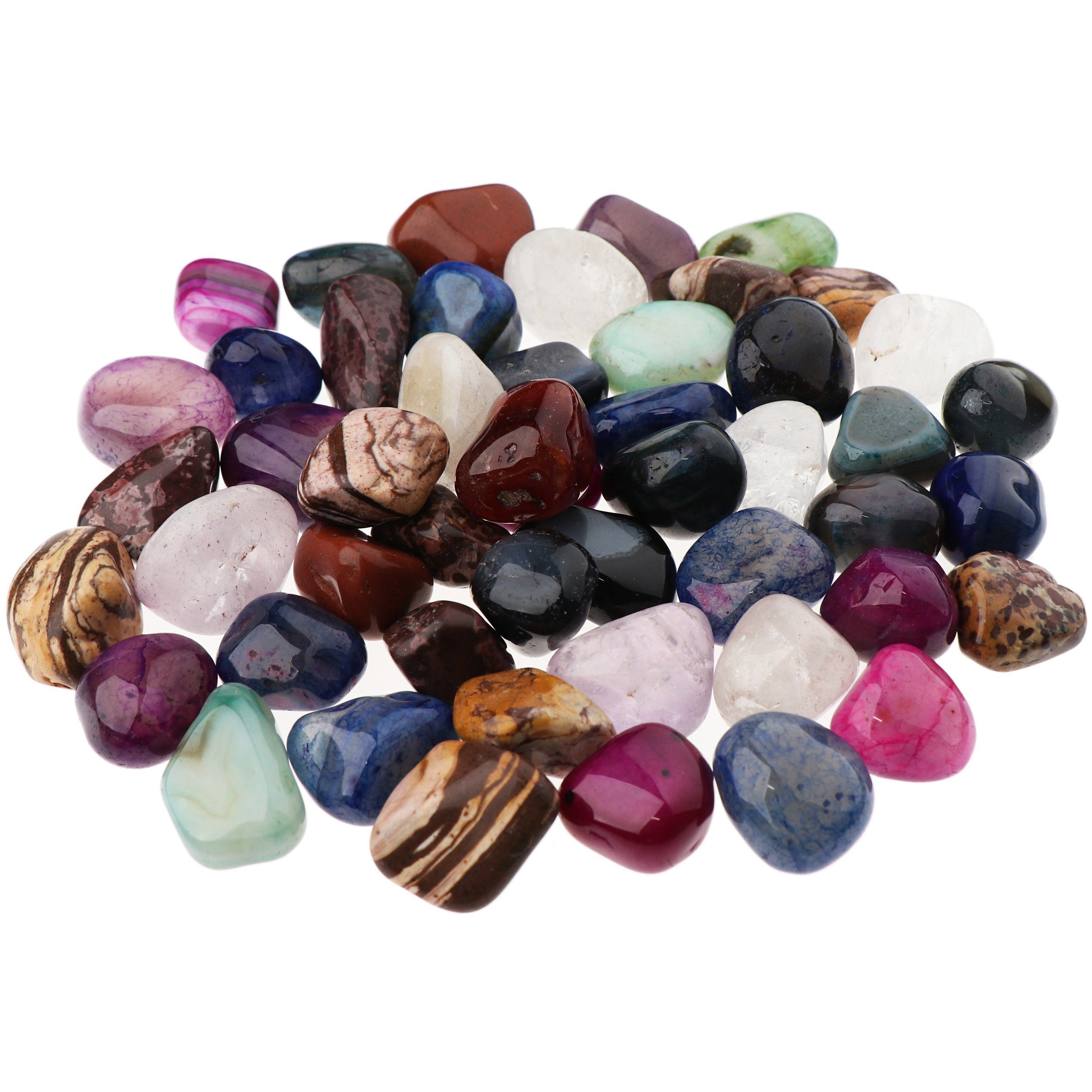 NKlaus Mineralstein 900g Trommelsteine Multi Mix 25 - 30 mm Heilsteine Edelsteine Schmuck