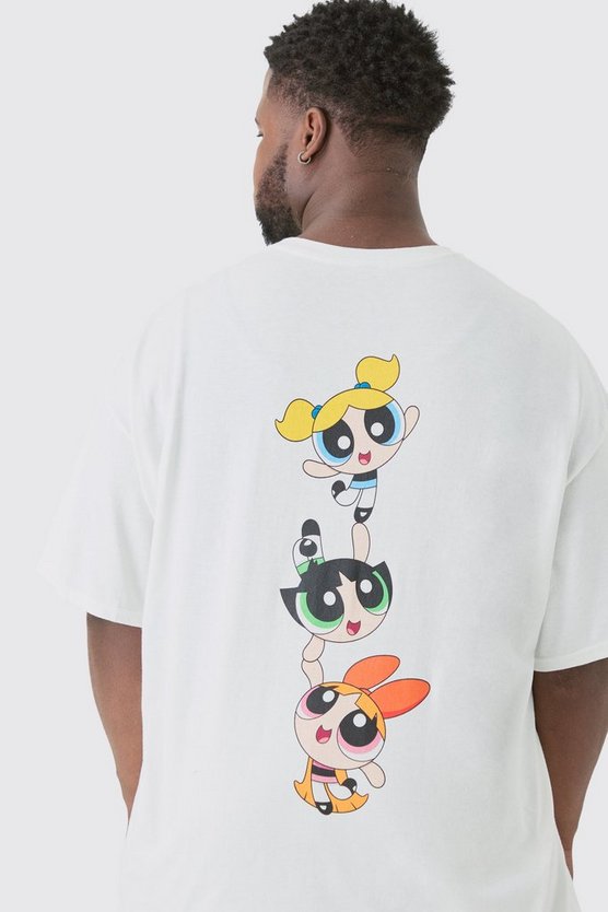 Plus Oversize T-Shirt mit lizenziertem Powerpuff Girls Print