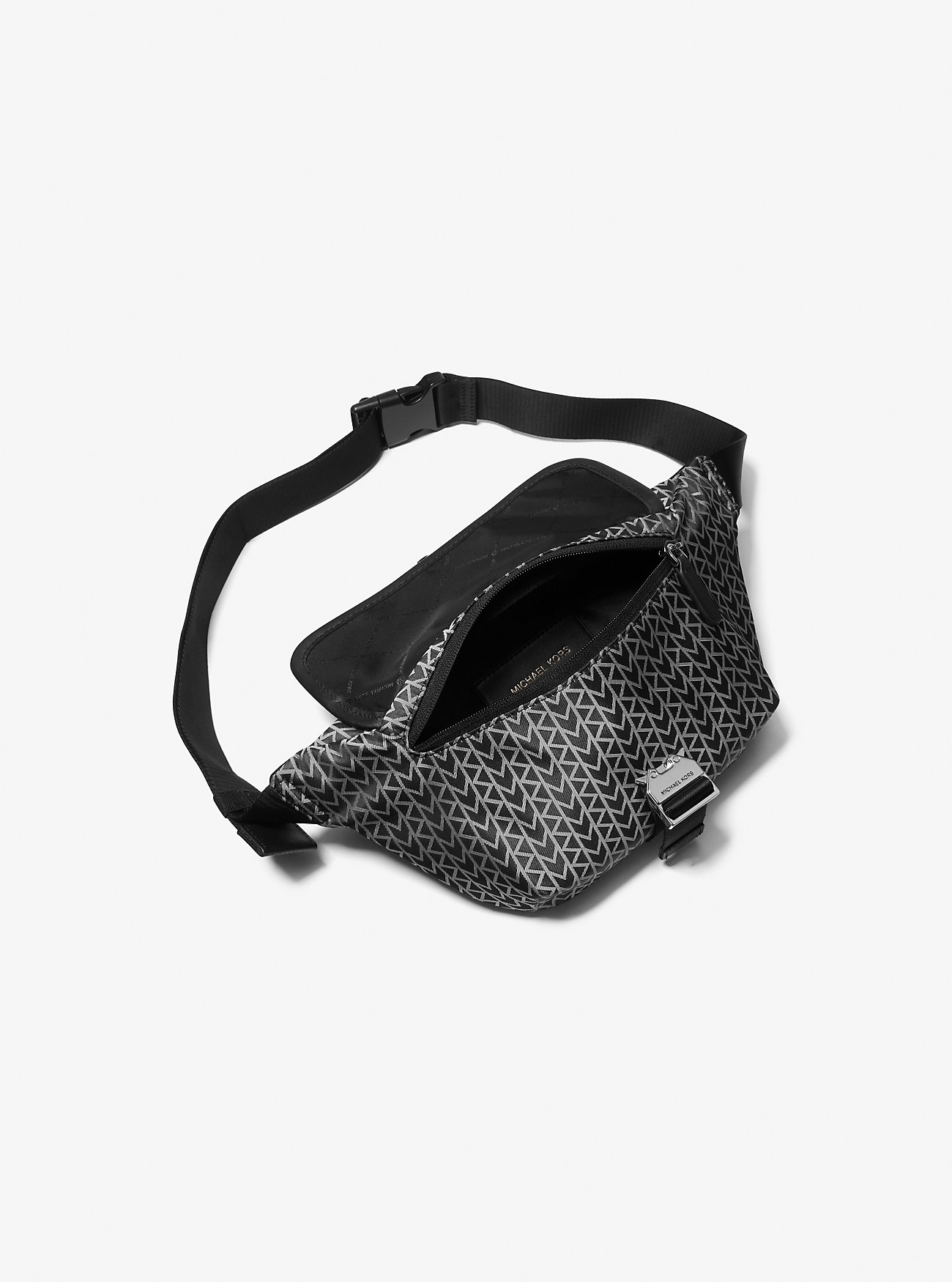 Eli MK2000 Logo Jacquard Sling Bag - SVART