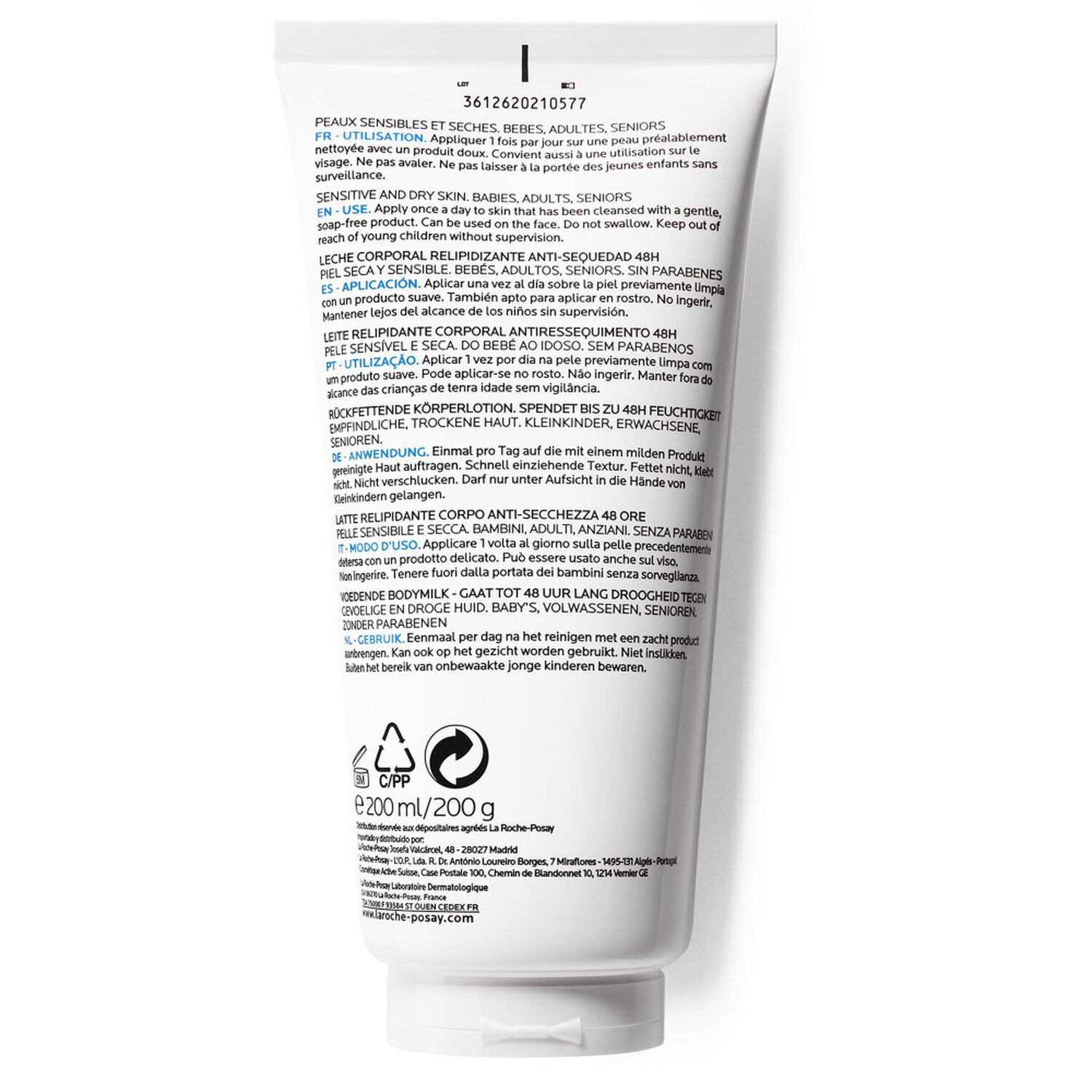 la roche-posay Lipikar Lait Lait Relipidant Corps Anti-Desséchement