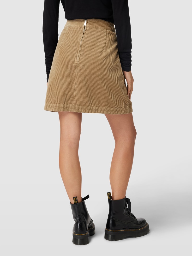 Minirock aus Cord in beige