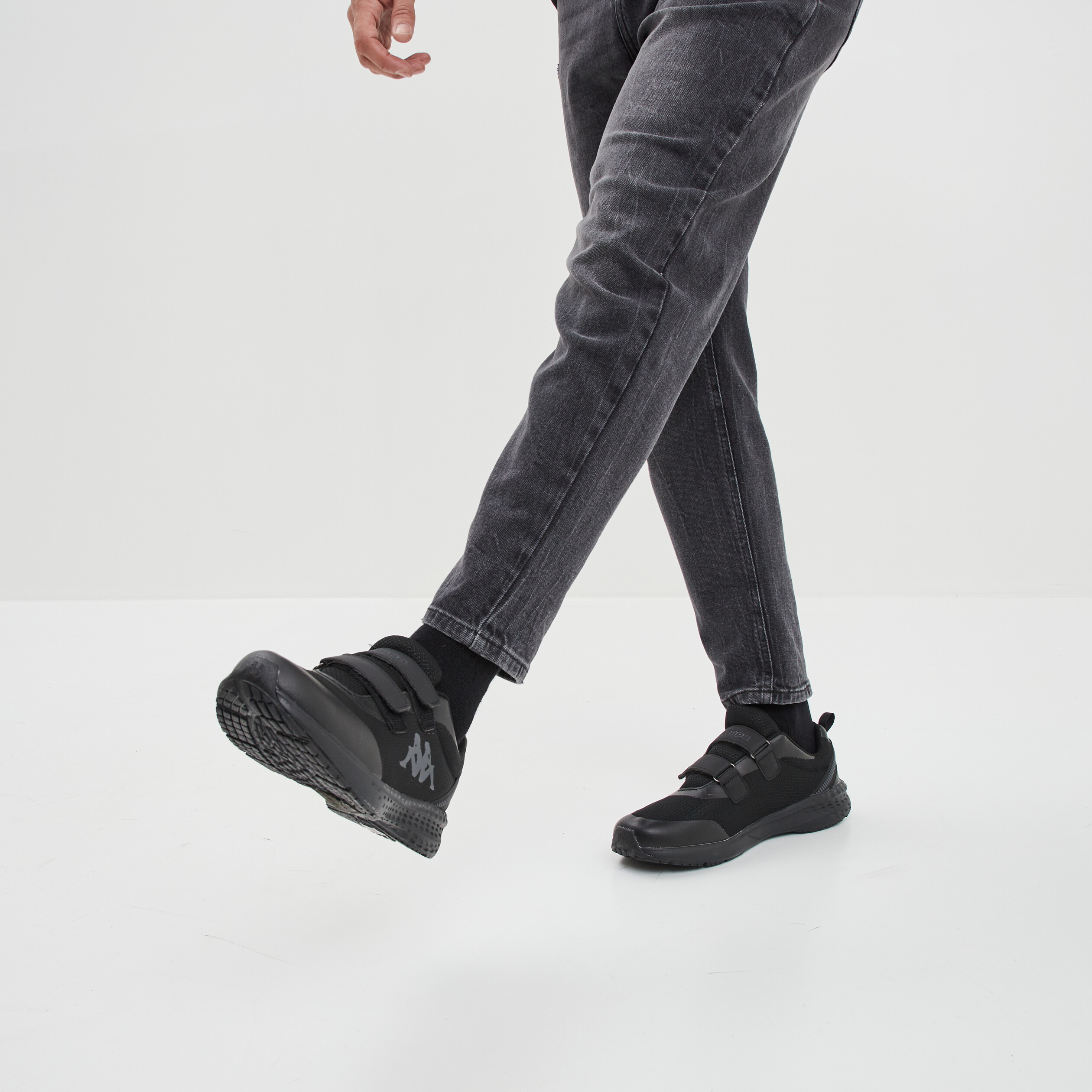 Baskets running à scratchs Kappa Glinch noir homme | La Halle