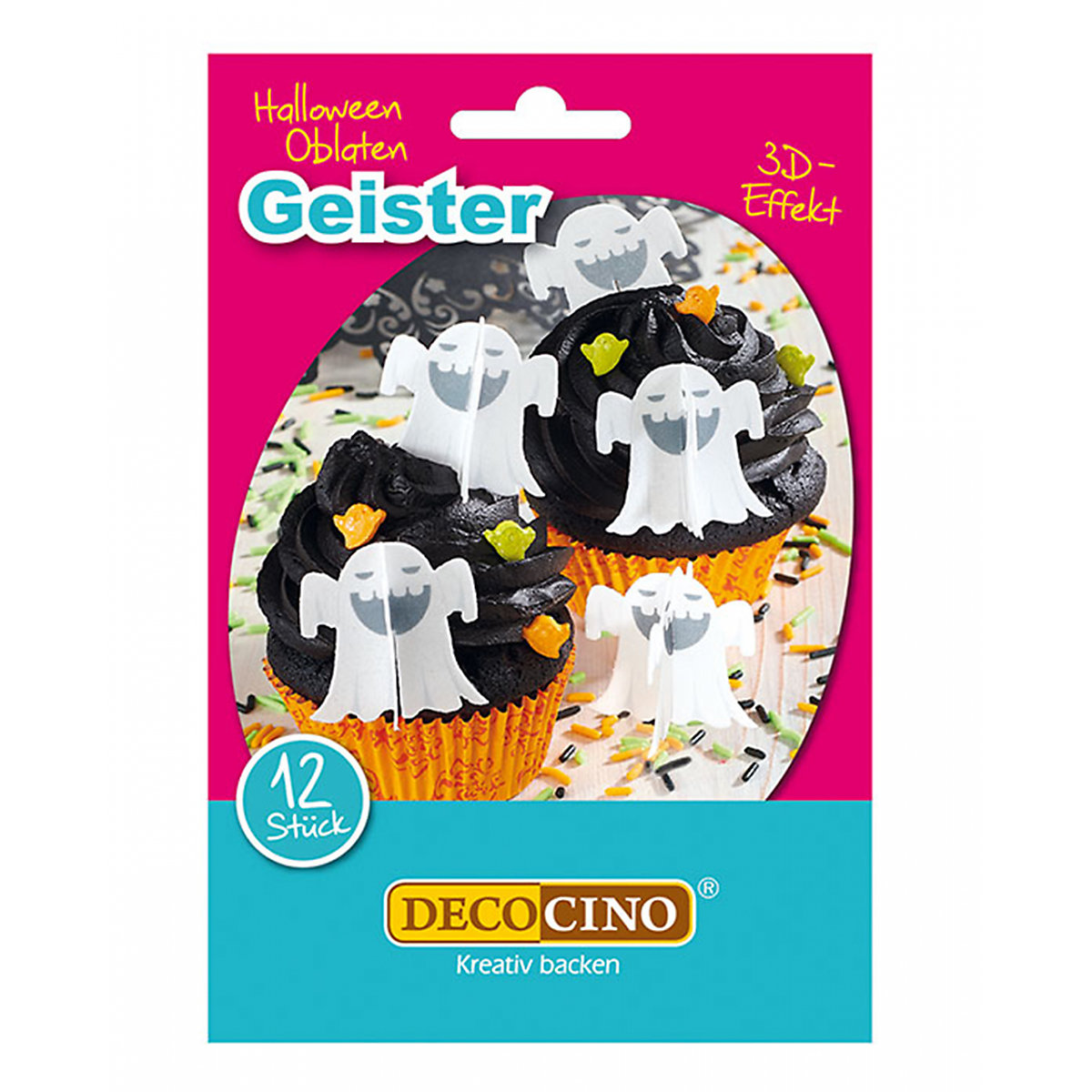 12 Halloween Oblaten Geister zum backen für Trick or Treat Backzubehör