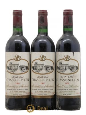 Château Chasse Spleen  1988 - Lot de 3 Bouteilles