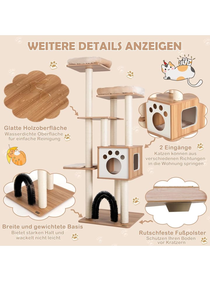 COSTWAY Kratzbaum 176cm in Beige günstig kaufen onesize