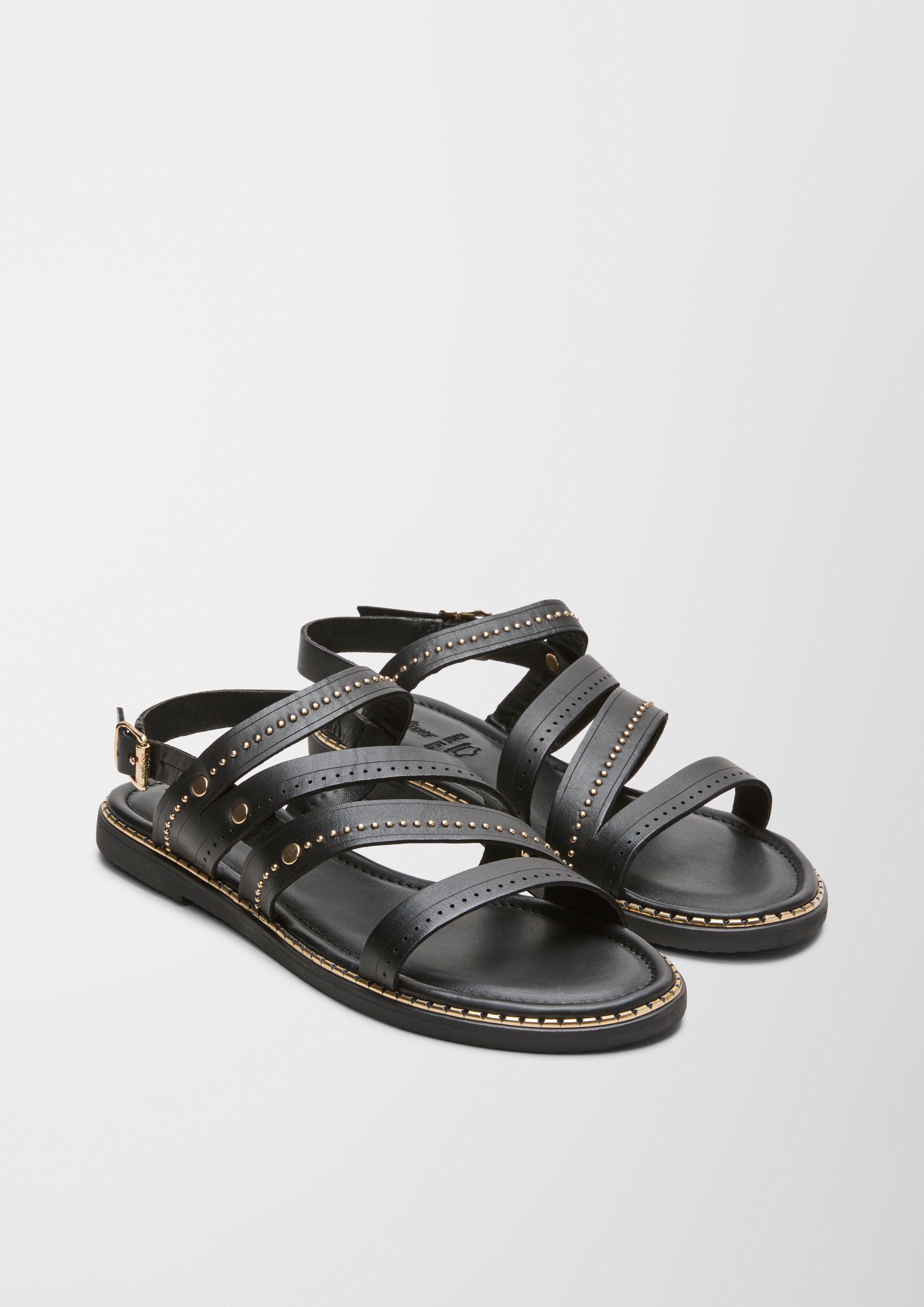 Riemchen-Sandalen aus Echtleder  6007767-001