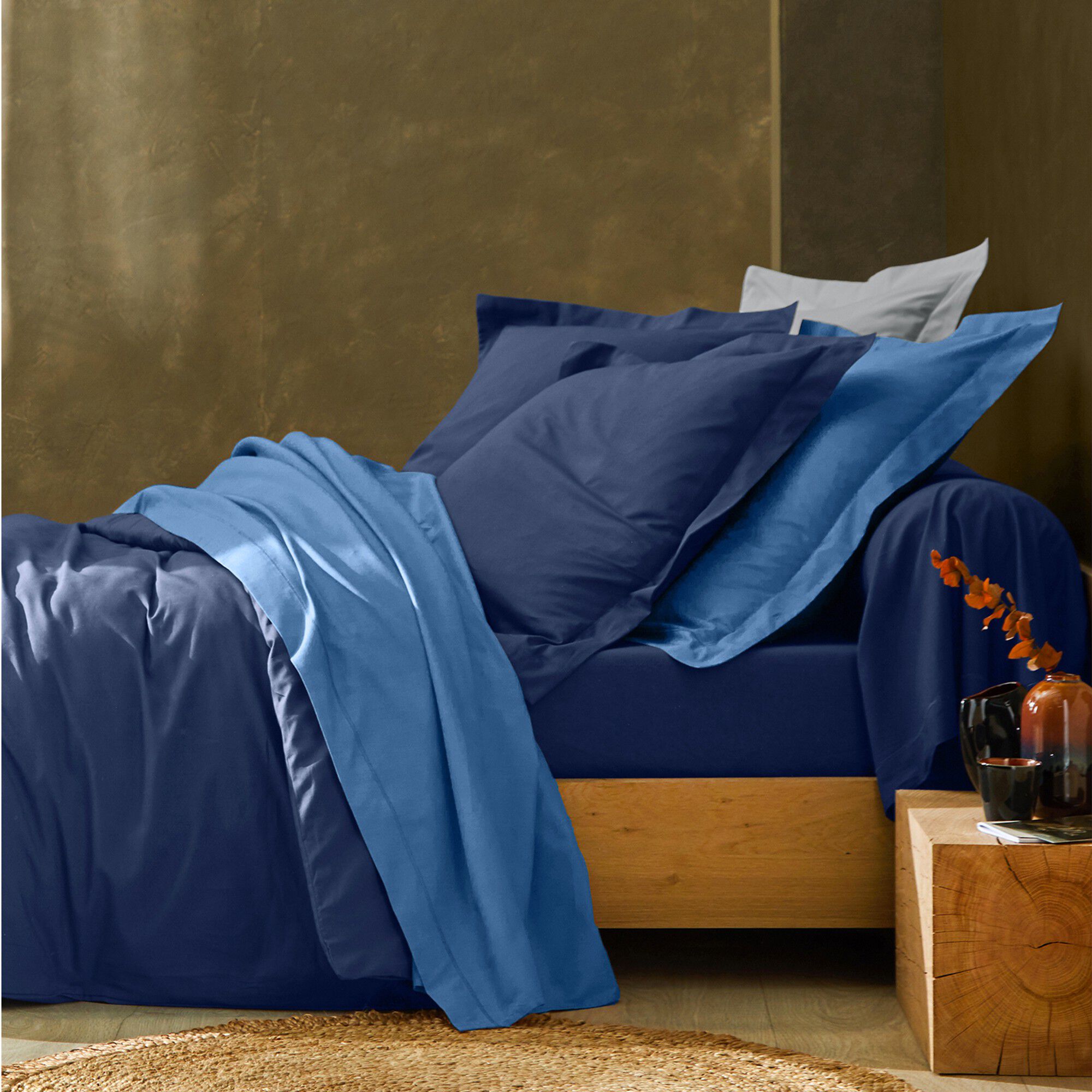 Linge de lit uni coton