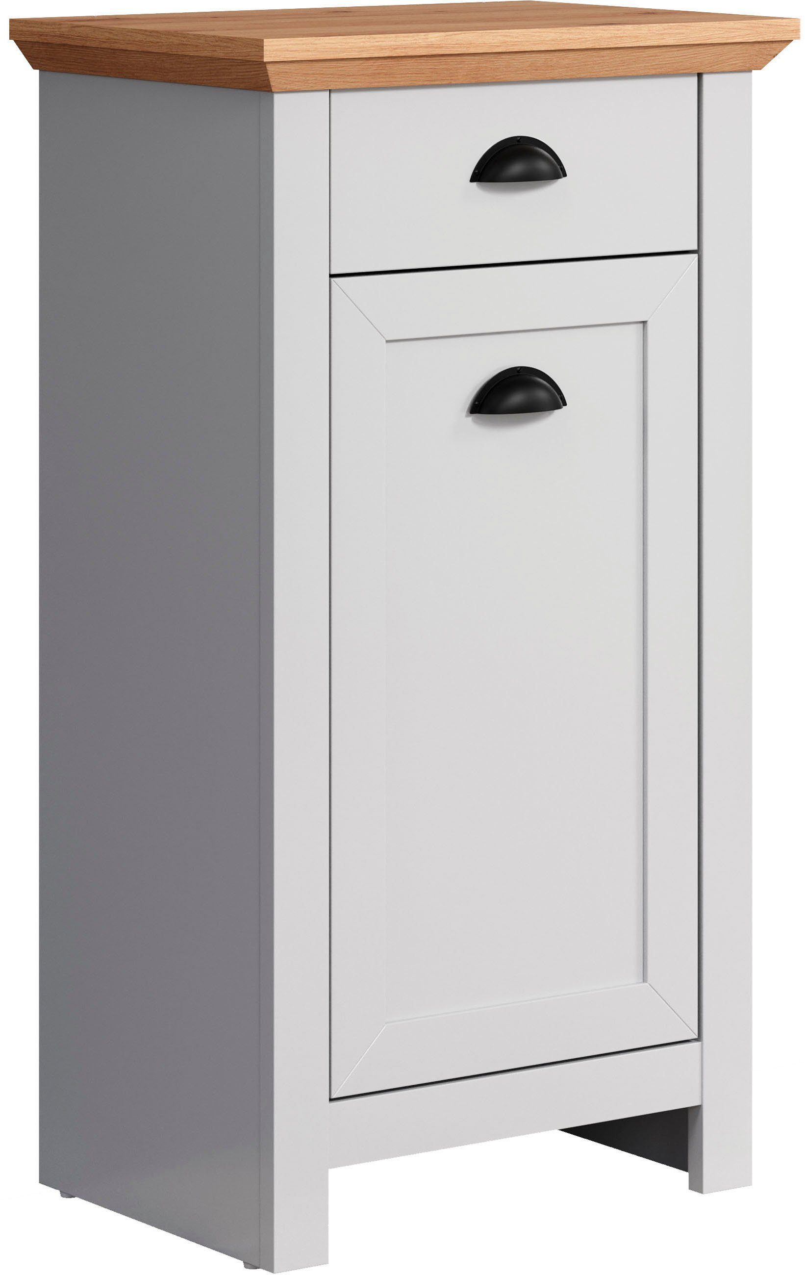 Home affaire Badkommode, Artisan Eiche NB und hellgrau, matt, B/H/T: ca. 46 / 84 / 33 cm