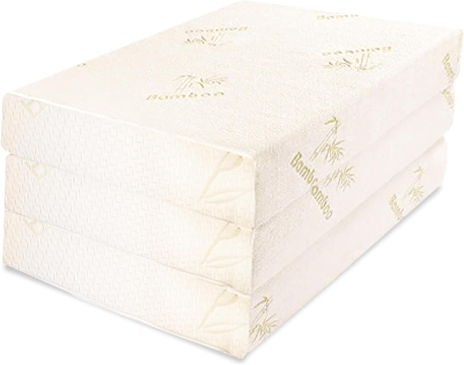 Klappmatratze HIGHLIVING Klappmatratz 10.5cm dick Visco Gedächtnisschaum Natür Bambu, HIGH LIVING