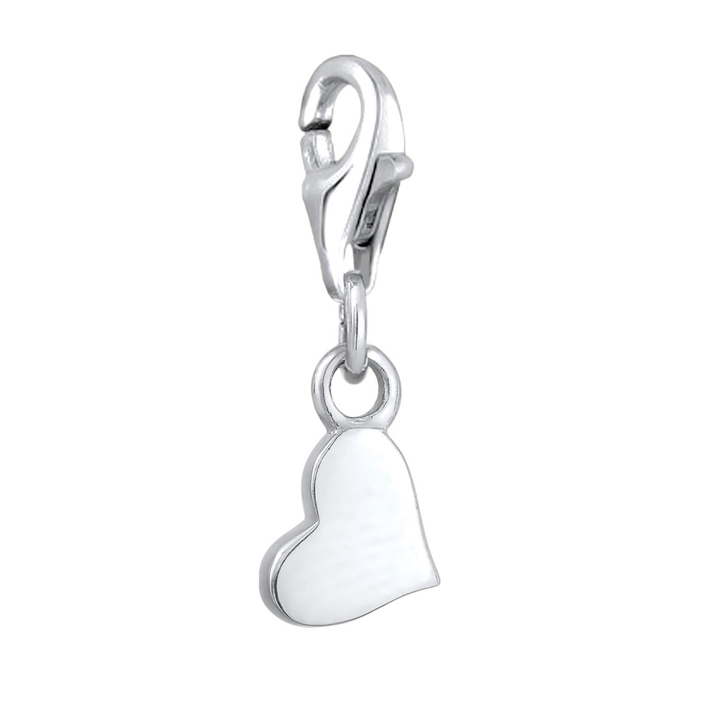 Nenalina Nenalina Amulette Charm femme pendentif coeur simple en argent 925 sterling Pendentif