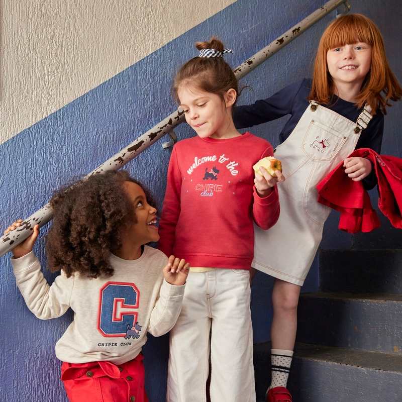 Sweat rouge Chipie fille