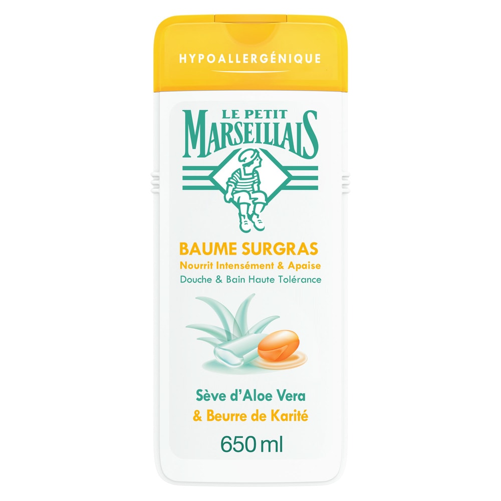 le petit marseillais Crème de Douche Surgras/Aloe Vera/Beurre de Karité 650 ml Crème de douche