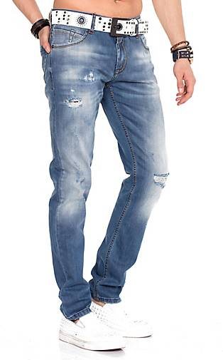 Cipo & Baxx Jeanshose im Regular Fit-Schnitt mit coolem Gürtel