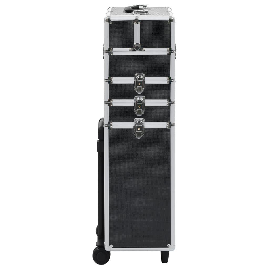 vidaXL Kosmetik-Koffer Kosmetikkoffer Aluminium Schwarz