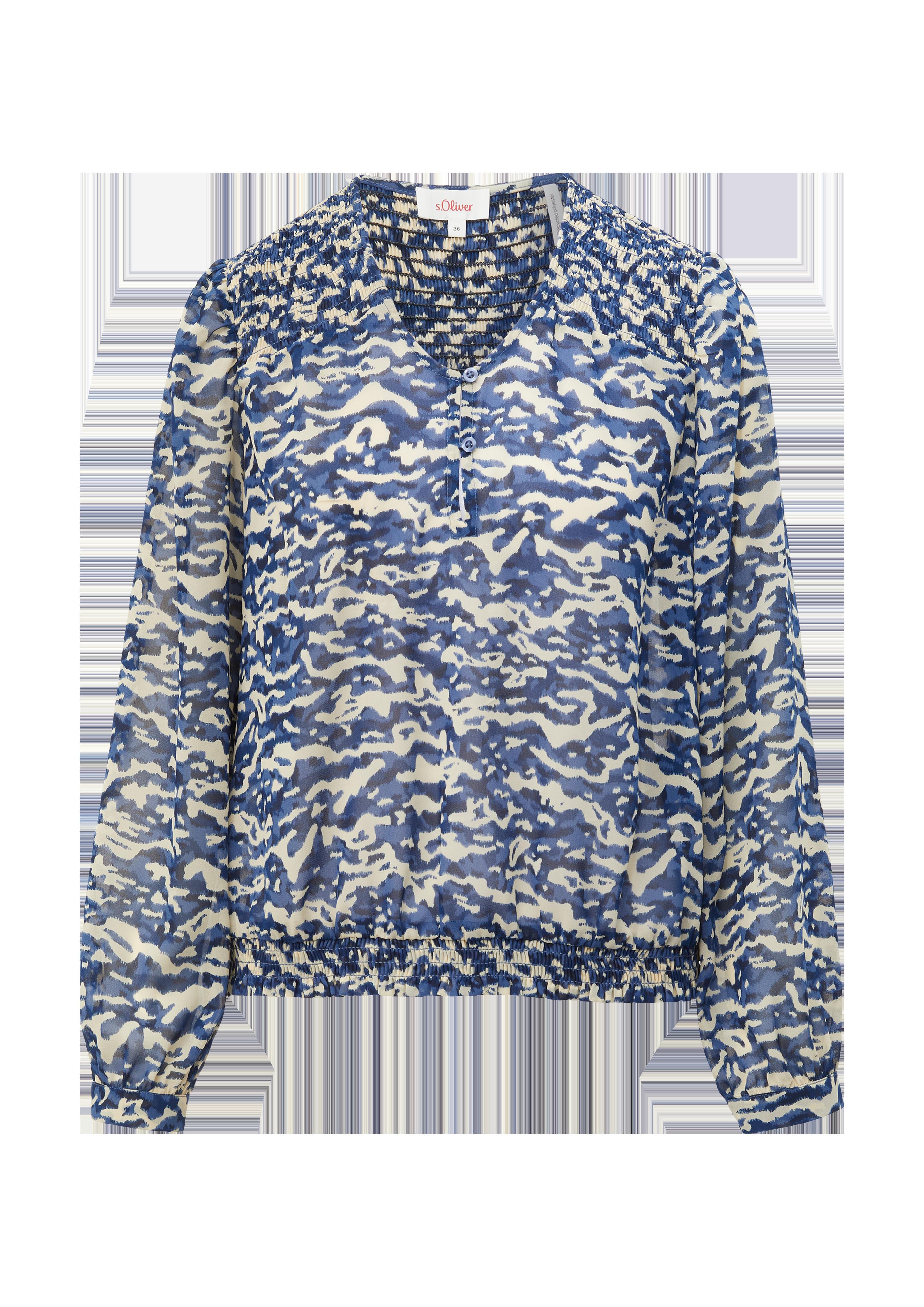Chiffonbluse mit Allover-Print  2135658-57A1
