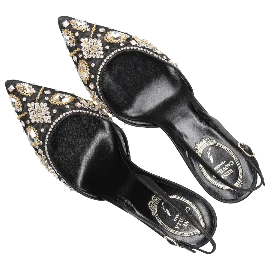 Rene Caovilla - Pumps CINDERELLA 80 Mesh - schwarz