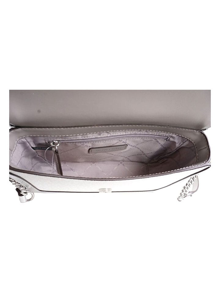 Michael Kors Leder-Umhängetasche in Weiß/ Silber - (B)23 x (H)18 x (T)6 cm günstig kaufen onesize