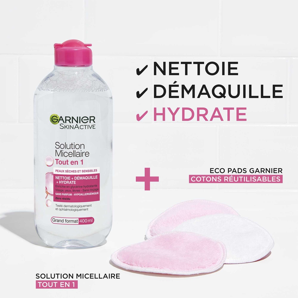garnier SkinActive Solution Micellaire Tout En 1 Peaux Sèches et Sensibles
