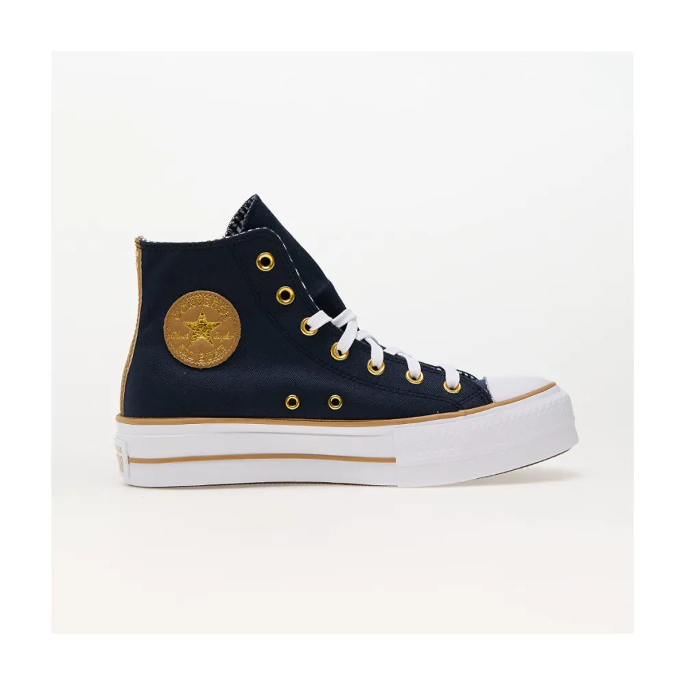 Converse Chuck Taylor All Star Lift Platform Herringbone Stripe A08860C / blau