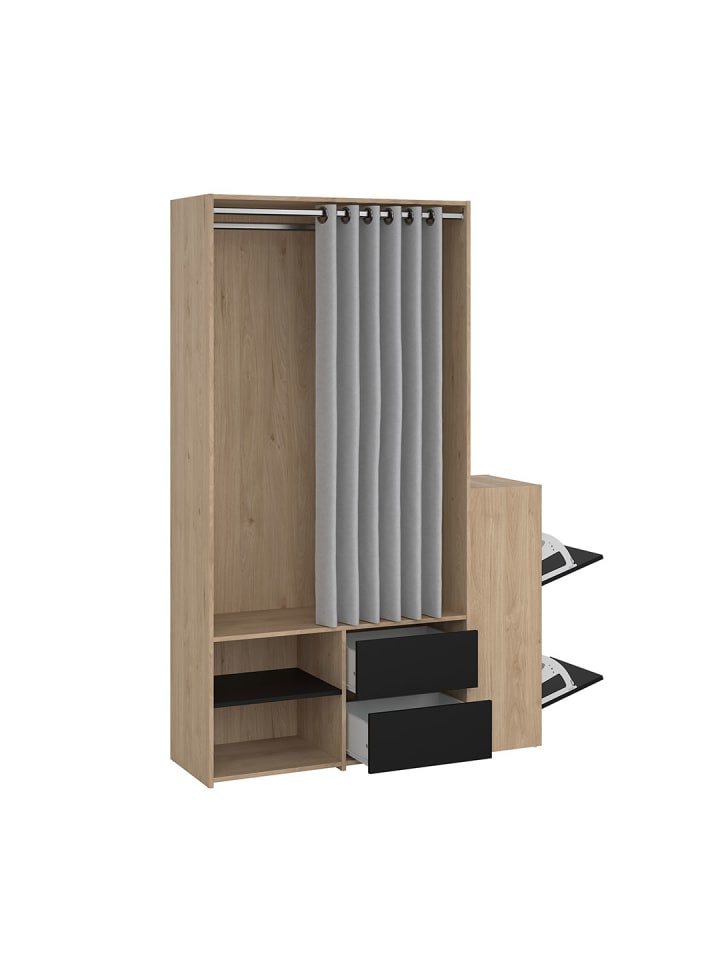 ebuy24 Kleiderschrank Kimmy Walnuss 128 x 41 cm günstig kaufen onesize