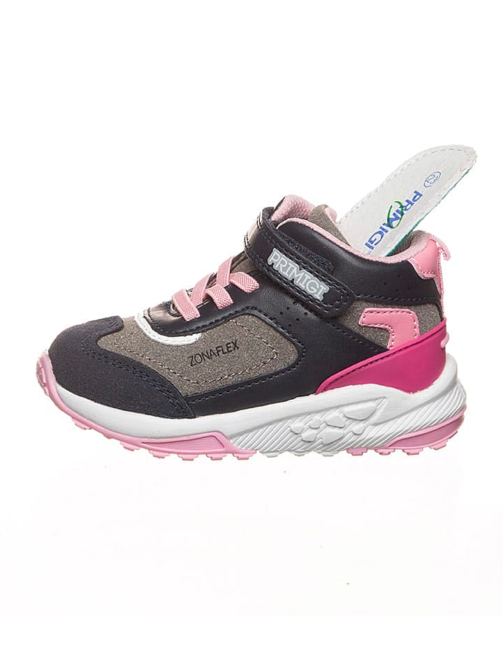Primigi Leder-Sneakers in Dunkelblau/ Grau/ Rosa günstig kaufen 23