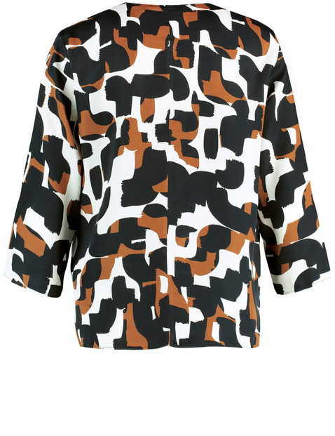 Legere 3/4 Arm Bluse mit V-Ausschnitt