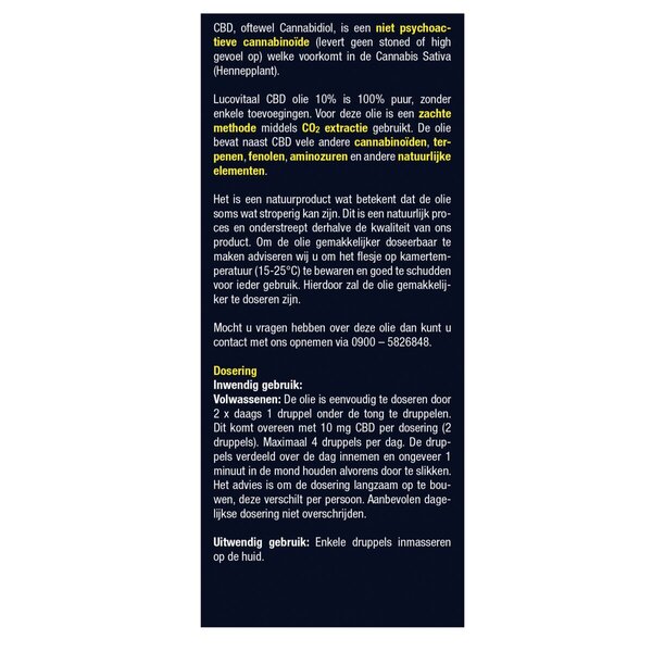Lucovitaal CBD 10% CBD olje