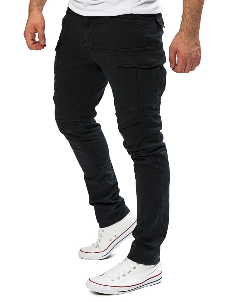 Yazubi Cargohose Jayden in Schwarz günstig kaufen