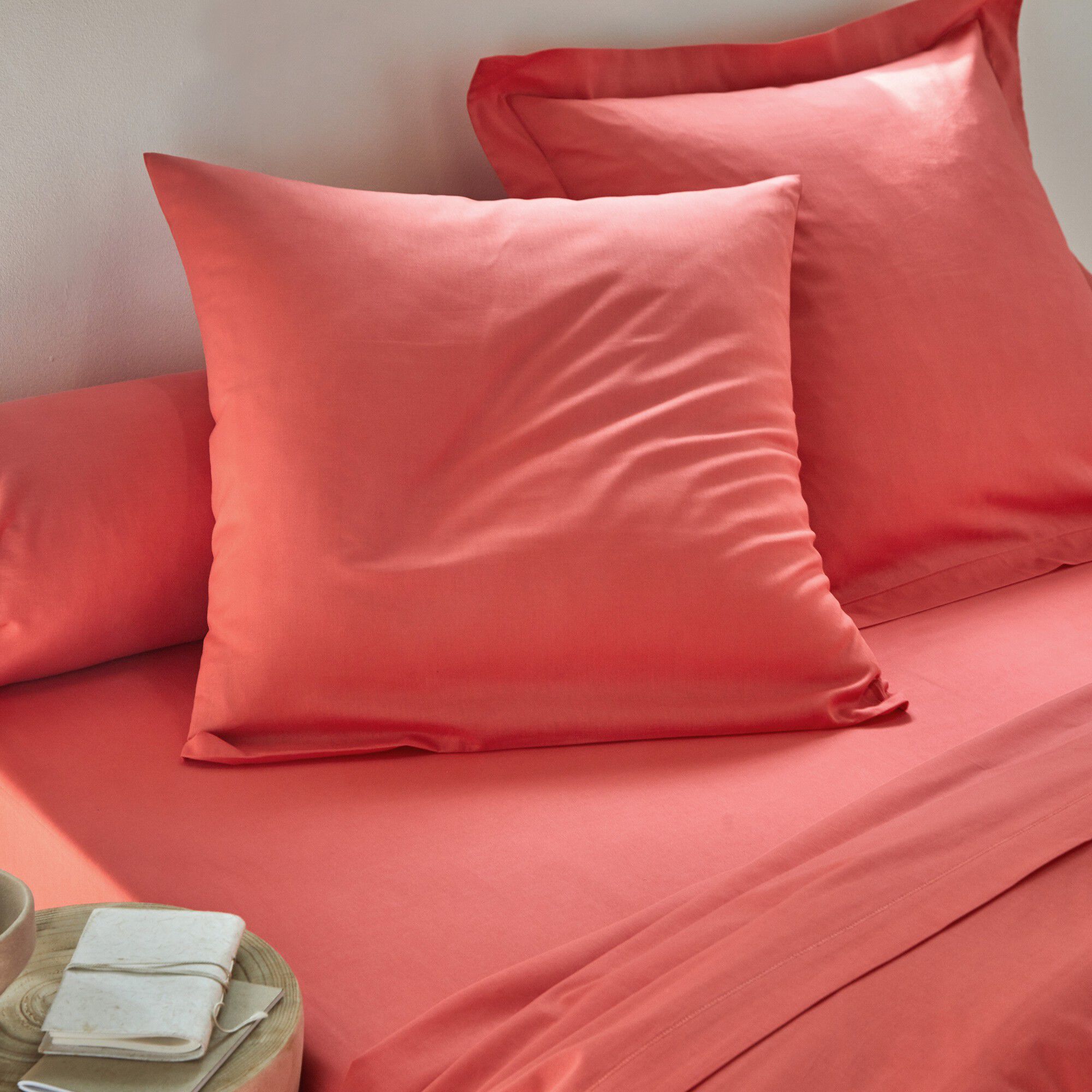 Linge de lit uni polyester-coton Colombine