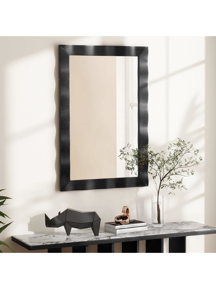 COSTWAY Wandspiegel 106 x 71.5 cm in Schwarz günstig kaufen onesize