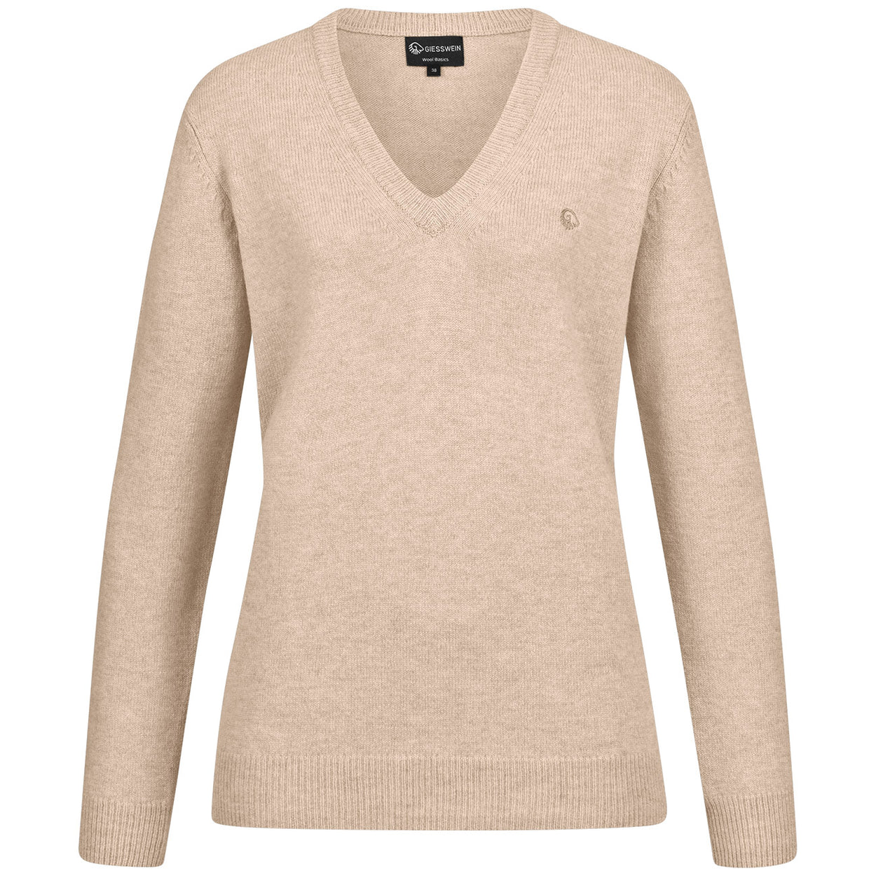Wollpullover V-Ausschnitt Damen